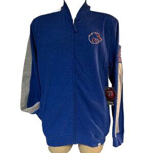 NEW Boise State University BSU Broncos Colosseum LS Blue Full Zip Jacket Men's L